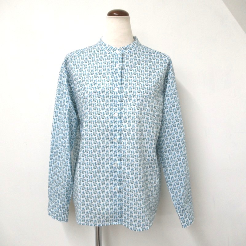 Parkes  LIBERTYバンドカラーシャツ /BL2 【日本製】